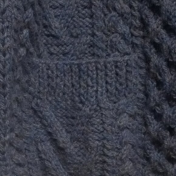 Irish Cardigan, Hand Knitted, Blue - Picture 4 of 4